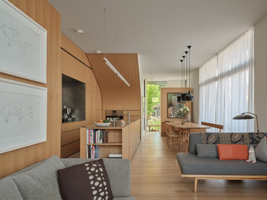 Ulster House / LGA Architectural Partners - Interior Photography, Sofa, Wood, Table, Chair, Lighting, Shelving