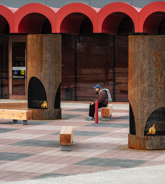 O-day'min Park Pavilion / gh3* - Interior Photography, Concrete, Column