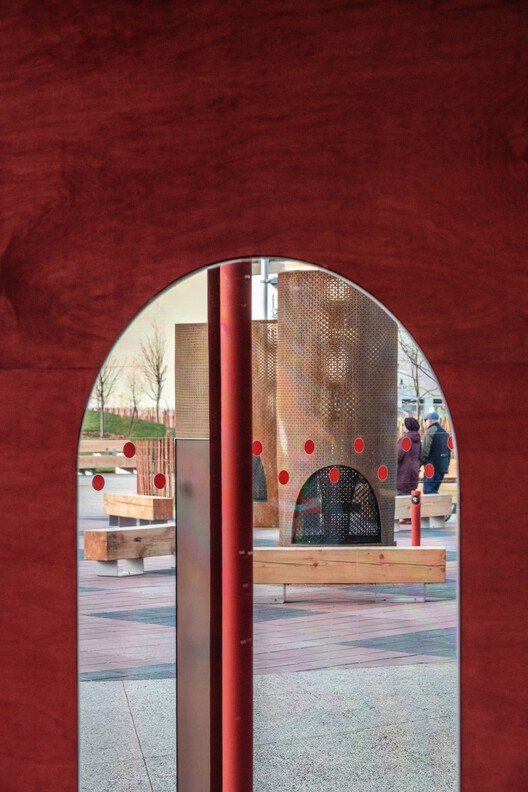 O-day'min Park Pavilion / gh3* - Interior Photography, Arch, Concrete
