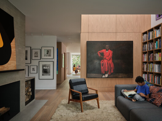 Montague House / Studio of Contemporary Architecture (SOCA) Montague House / Studio of Contemporary Architecture (SOCA) - Interior Photography, Living Room, Wood, Lighting, Sofa, Shelving