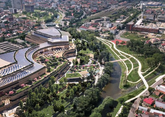 UNStudio Reveals River-Oriented Master Plan for Former Industrial Site in Cluj-Napoca, Romania