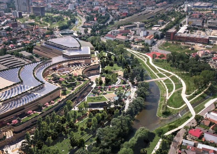 UNStudio Reveals River-Oriented Master Plan for Former Industrial Site in Cluj-Napoca, Romania - Featured Image