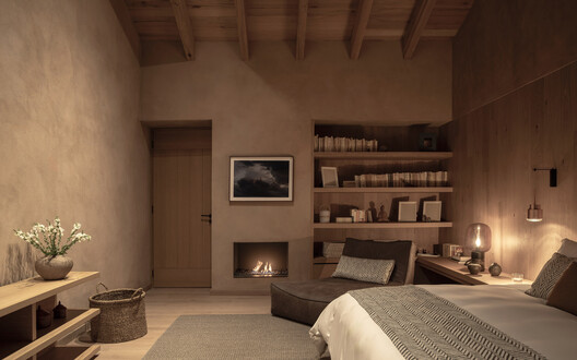CP Rancho / Weber Arquitectos - Interior Photography, Bedroom, Wood, Bed, Lighting