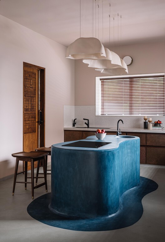 Amaltash House / Design Ni Dukaan - Interior Photography, Kitchen, Lighting, Chair, Countertop