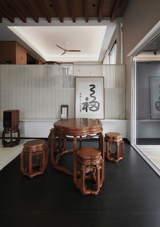 Renovation of “Homestead Land” in Shenzhen Shajing / MOZHAO ARCHITECTS - Interior Photography, Dining room, Wood, Lighting