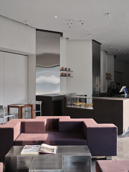 JER café at Tselinny Center of Contemporary Culture / NAAW JER café at Tselinny Center of Contemporary Culture / NAAW - Interior Photography, Living Room, Lighting, Table, Chair