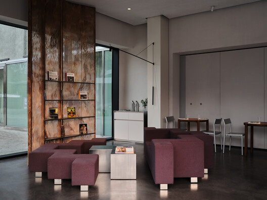 JER café at Tselinny Center of Contemporary Culture / NAAW JER café at Tselinny Center of Contemporary Culture / NAAW - Interior Photography, Living Room, Wood, Chair, Table, Lighting