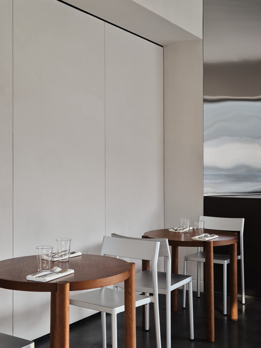 JER café at Tselinny Center of Contemporary Culture / NAAW JER café at Tselinny Center of Contemporary Culture / NAAW - Interior Photography, Wood, Table, Chair