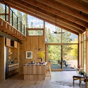 Camp Meeker Cabin / Renée del Gaudio Architecture - Interior Photography, Residential Architecture, Kitchen, Beam, Chair
