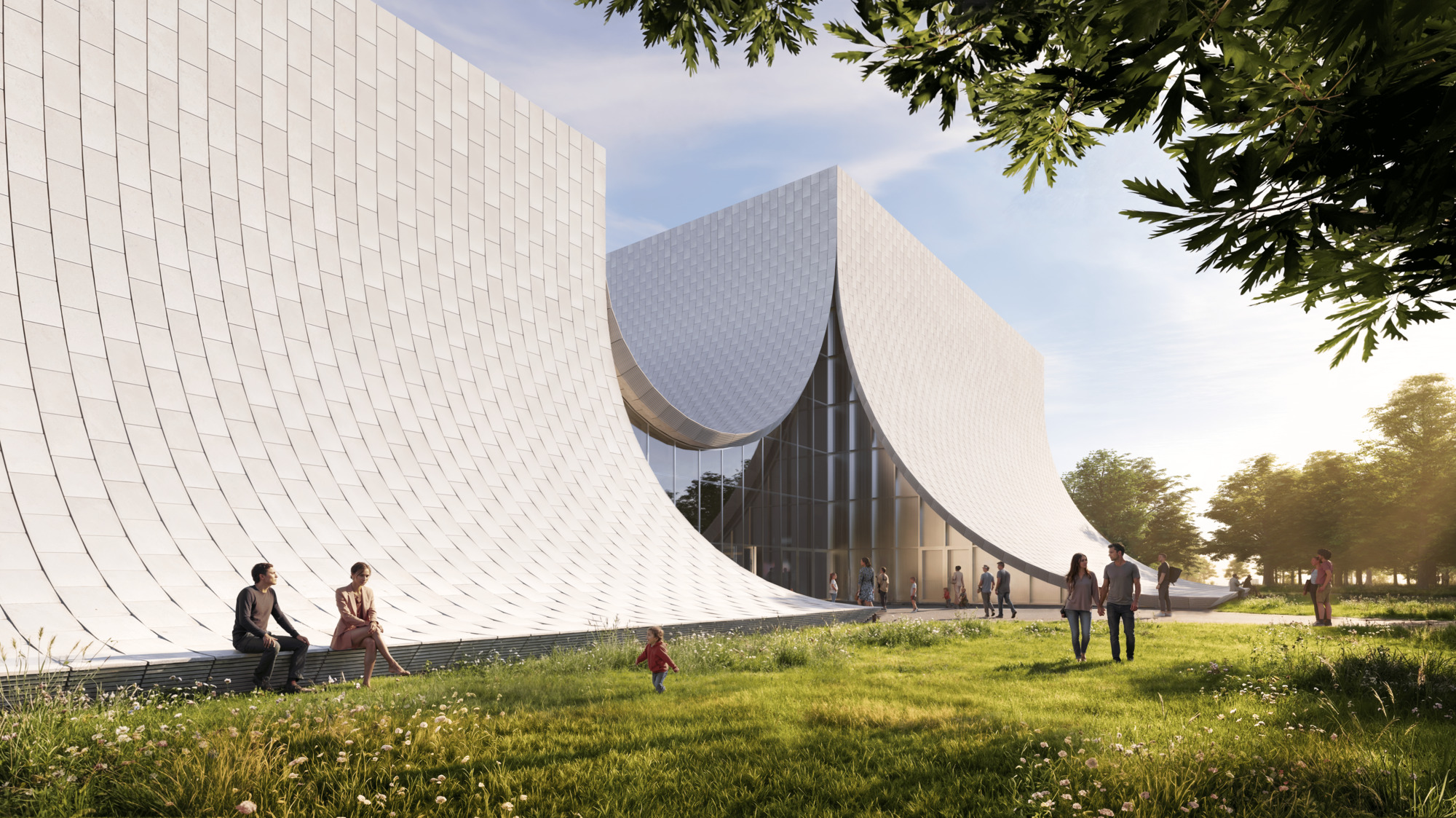 Gallery of BIG Designs Dual-Volume EVE Music Hall Amid