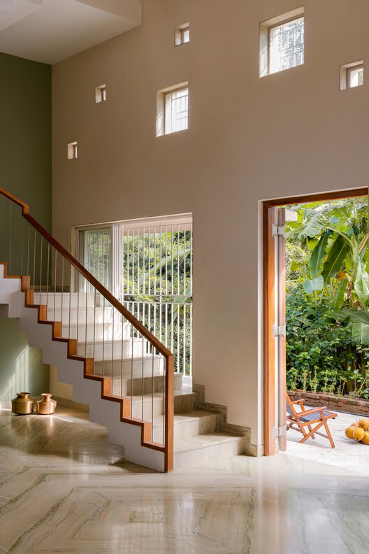 Parnasambhar / N. B. Architects - Interior Photography, Stairs, Wood, Handrail