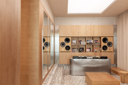 ukyo X Café / Maria Schunn - Interior Photography, Wood, Shelving