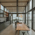 Casa DM Tunquén / Loft 7 - Fotografía interior, Cocina, Madera, Iluminación, Vidrio, Fijación Vigas