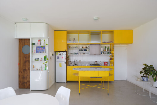 House in a Former Factory, Renovation and Extension / Morsa Taller + Pablo Giterman - Interior Photography, Kitchen, Lighting, Countertop, Chair