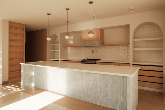 SM House / ALMACÉN de Arquitectura - Interior Photography, Kitchen, Wood, Countertop, Lighting, Glass
