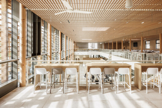 CROUS student restaurant / BPM Architectes - Interior Photography, Kitchen, Wood, Chair