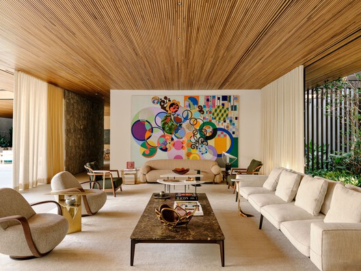 Lego House / Fernanda Marques Arquitetos Associados - Interior Photography, Living Room, Wood, Sofa, Lighting, Chair