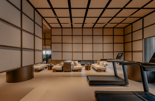 Beijing Foresky Community Center / PLAT ASIA - Interior Photography, Living Room, Wood, Lighting, Glass