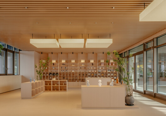 Beijing Foresky Community Center / PLAT ASIA - Interior Photography, Wood, Shelving, Lighting