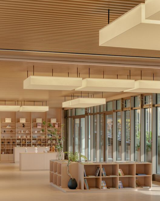 Beijing Foresky Community Center / PLAT ASIA - Interior Photography, Dining room, Wood, Glass