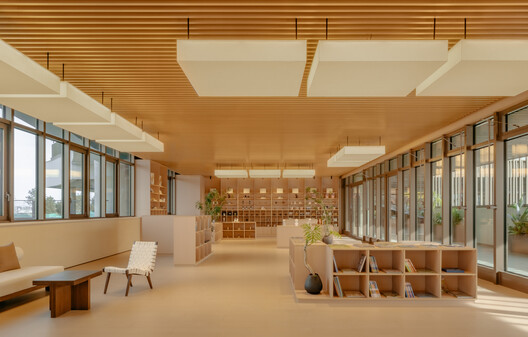 Beijing Foresky Community Center / PLAT ASIA - Interior Photography, Dining room, Wood, Lighting, Glass, Chair
