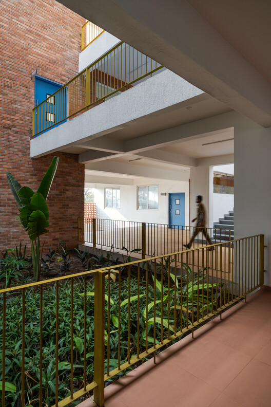 KLE School, Sankeshwar  / Shreyas Patil Architects - Interior Photography, Wood, Balcony