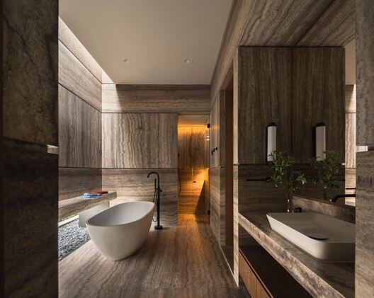 Kenari House / Ken Workshop Kenari House / Ken Workshop - Interior Photography, Bathroom, Wood, Lighting, Countertop, Bathtub