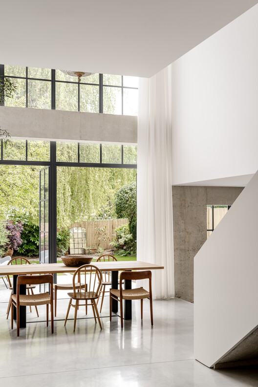 House of Panes / Matthew Giles Architects - Interior Photography, Dining room, Wood, Table, Chair
