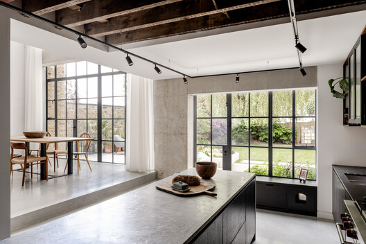 House of Panes / Matthew Giles Architects - Interior Photography, Kitchen, Wood, Lighting, Countertop, Chair