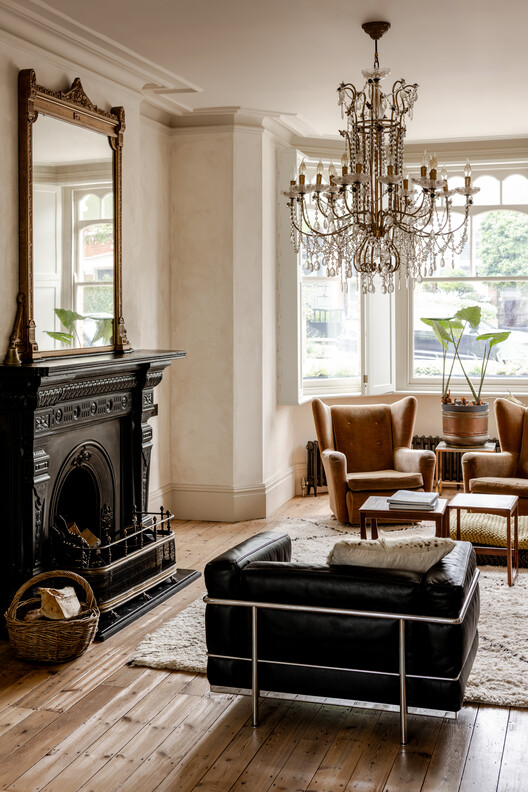 House of Panes / Matthew Giles Architects - Interior Photography, Living Room, Wood, Lighting, Chair