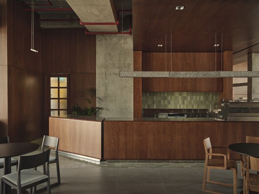 The Grove Al Ain / shell+core - Interior Photography, Kitchen, Wood, Table, Chair