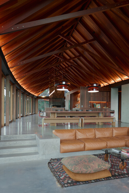 Saddleback Mountain House / Casey Brown Architecture - Interior Photography, Living Room, Wood, Beam, Column