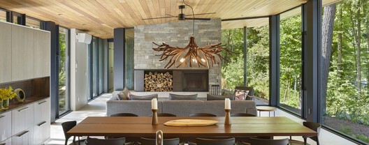 Percy Lake Cottage / Michael Taylor Architecture + Design Percy Lake Cottage / Michael Taylor Architecture + Design - Interior Photography, Wood, Table, Chair, Beam
