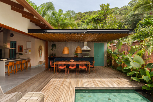 Caiçara House / Studio Carlito e Renata Pascucci - Exterior Photography, Wood, Chair, Patio, Beam