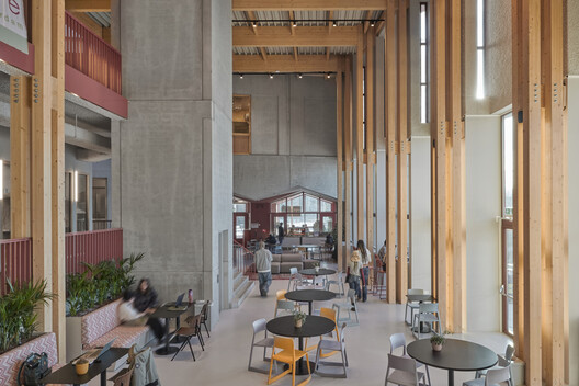 Xplore Agora School Amsterdam / Studio Ard Hoksbergen - Interior Photography, Dining room, Wood, Chair, Glass