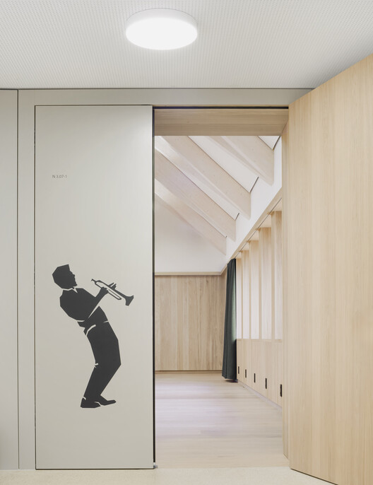Educational Center with an Adult Education School, Music School and Kindergarten  / Bez+Kock Architekten - Interior Photography, Wood