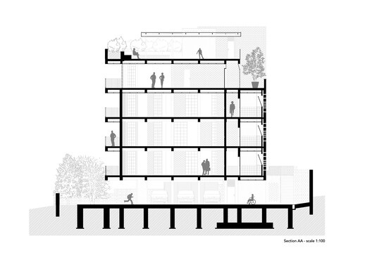 Brick Tower Mixed Use Building / ASA Studio - Image 25 of 28