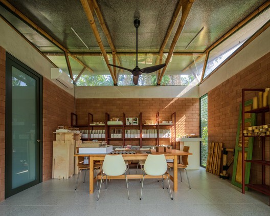 Anjung House / Eleena Jamil Architect - Interior Photography, Wood, Table, Beam, Chair