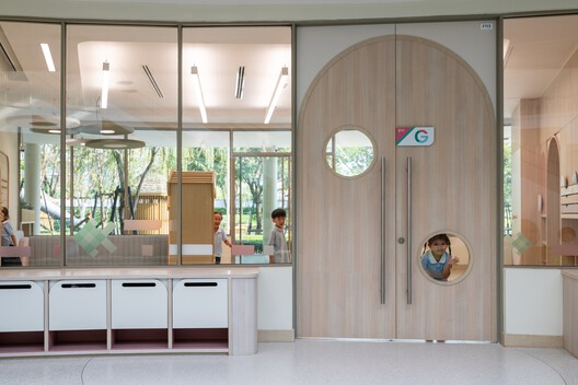 KIS International School Reignwood Park / Rosan Bosch Studio  - Interior Photography, Kitchen, Lighting, Glass, Chair