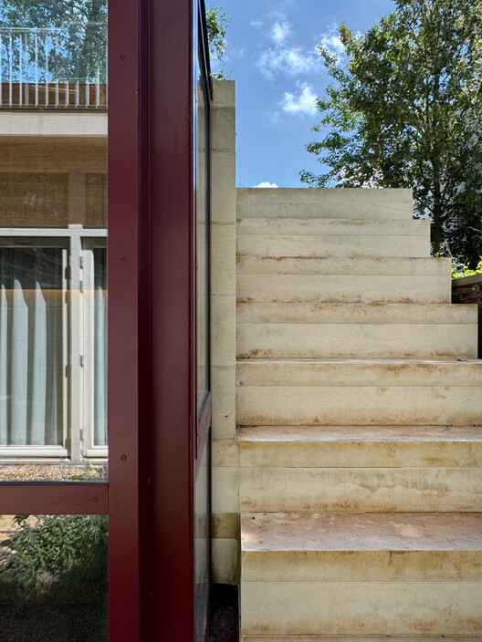 Stone and Wood Studio / Common Wonder Stone and Wood Studio / Common Wonder - Exterior Photography, Wood, Stairs, Concrete, Handrail
