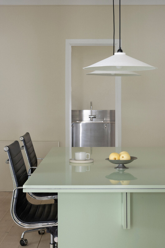 Fantastic Frank Stockholm Showroom / ASKA - Interior Photography, Kitchen, Wood, Table, Glass, Chair