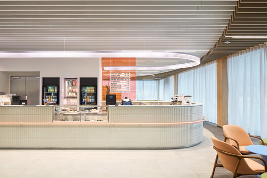 Roche Diagnostic Center Interior / Studio Alexander Fehre - Interior Photography, Kitchen, Chair