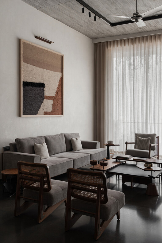 Antarvan Residence / Neogenesis+Studi0261 - Interior Photography, Living Room, Wood, Sofa, Lighting, Table, Chair
