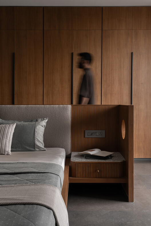 Antarvan Residence / Neogenesis+Studi0261 - Interior Photography, Bedroom, Wood, Bed, Lighting