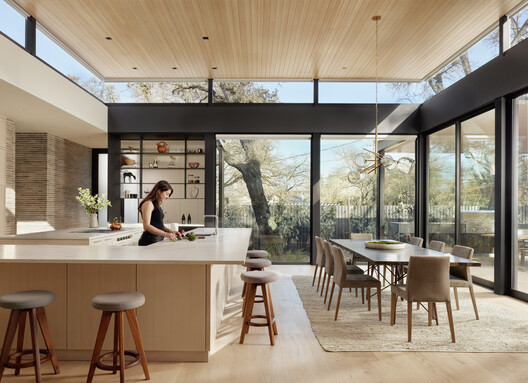 Rollingwood Residence / A Parallel Architecture - Interior Photography, Wood, Table, Kitchen, Chair, Countertop, Door, Lighting