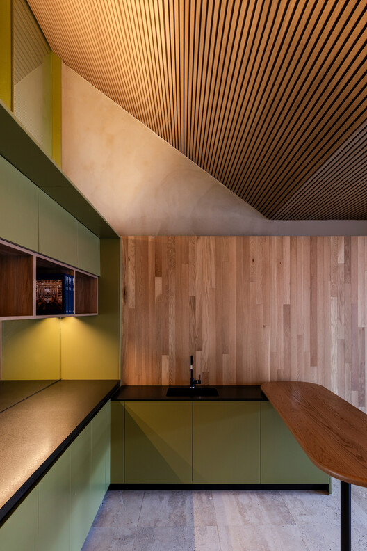 Mexico City Stadium: Interior Remodeling & Hospitality Spaces / CUAIK CDS + Luis Huerta + ESTUDIO Ignacio Urquiza Ana Paula de Alba + CAAM Arquitectos + Clásicos Mexicanos Mexico City Stadium: Interior Remodeling & Hospitality Spaces / CUAIK CDS + Luis Huerta + ESTUDIO Ignacio Urquiza Ana Paula de Alba + CAAM Arquitectos + Clásicos Mexicanos - Interior Photography, Kitchen, Wood