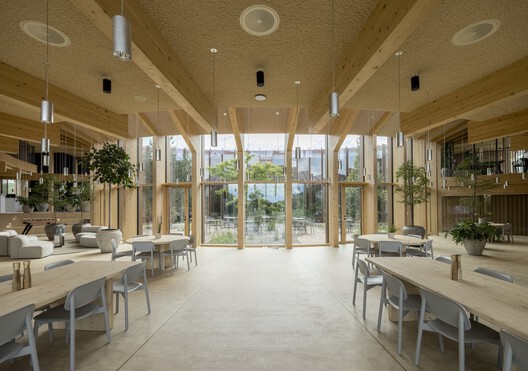 Dymak HQ / BIG Dymak HQ / BIG - Interior Photography, Dining room, Wood, Chair