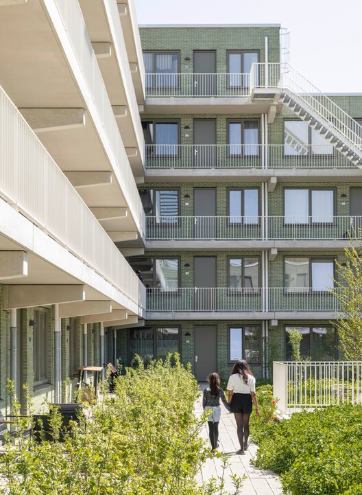 Steenzicht Social Housing  / JVST - Interior Photography, Balcony, Concrete