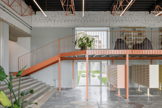 KOSMALT Housing Renovation / Atrium Architekti - Interior Photography, Stairs, Wood