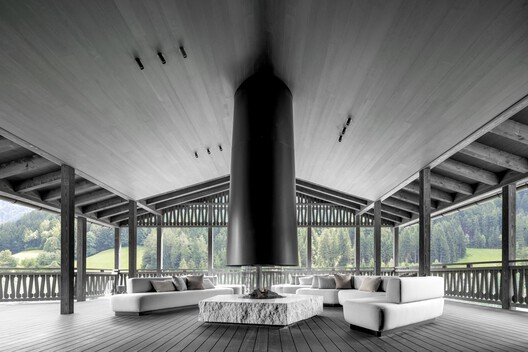 Amonti Chalets / Architekt Andreas Gruber - Interior Photography, Living Room, Beam
